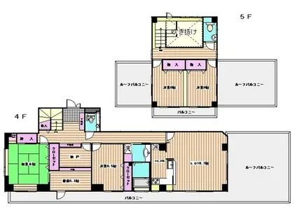 ランドスケープ高島平(4SLDK/1階)の間取り写真