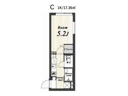 CITY STAGE 練馬II(1K/1階)の間取り写真
