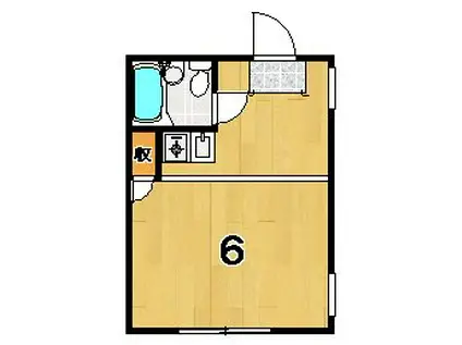 大宮ハイツ奥田(ワンルーム/3階)の間取り写真