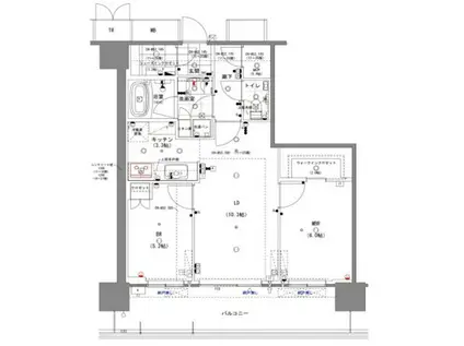 杜の街グレース 岡山ザ・タワー(2SLDK/21階)の間取り写真