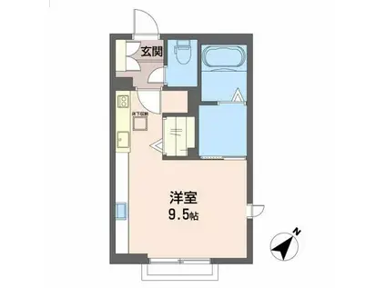 シャーメゾン川内A(ワンルーム/1階)の間取り写真