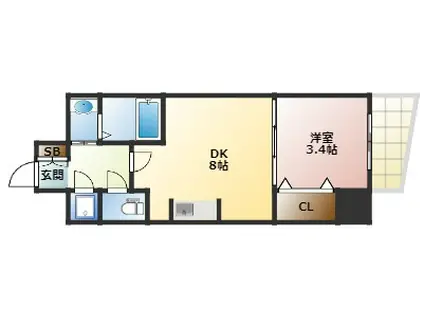 セレニテ三宮(1LDK/5階)の間取り写真