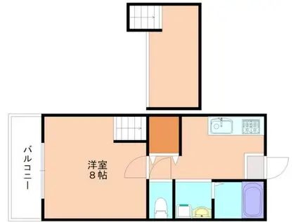 ジェニファーI(1K/2階)の間取り写真