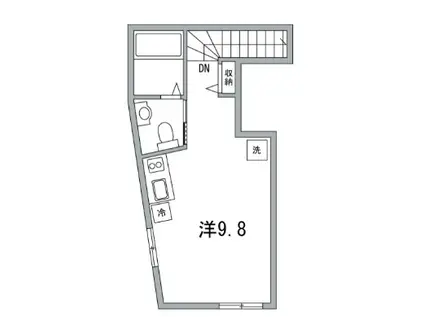 上高田四丁目計画(ワンルーム/2階)の間取り写真
