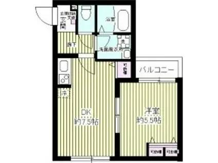 ザ・テラス西落合(1DK/4階)の間取り写真