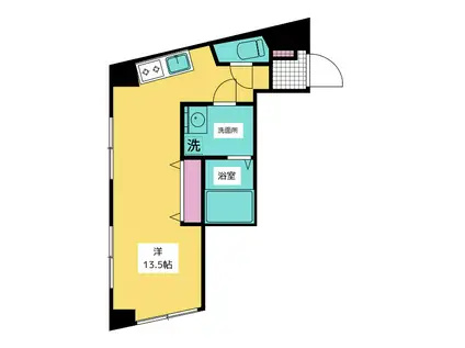 シンエイビル(ワンルーム/2階)の間取り写真