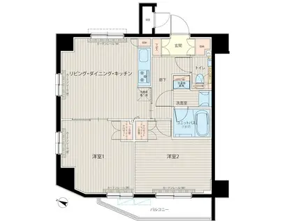 ルーブル中板橋六番館(2LDK/4階)の間取り写真
