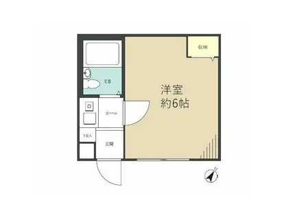 サンパルク山手(1K/1階)の間取り写真