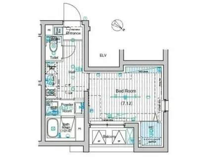 ブライズ下丸子DUE(1K/4階)の間取り写真