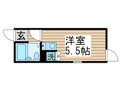 ゼネラルハイツ北千住(ワンルーム/2階)の間取り写真