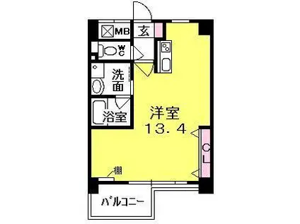 ビバス・ジーエイト(ワンルーム/3階)の間取り写真