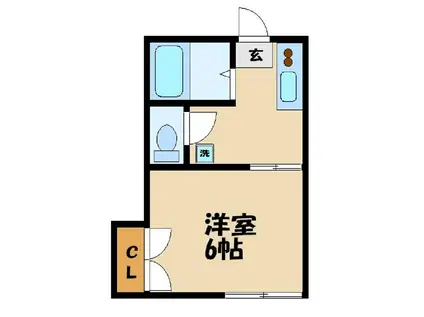 アクアコーポ(1K/1階)の間取り写真