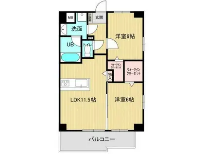 ルーチェV(2LDK/2階)の間取り写真