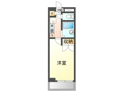 シャンティ焼山(1K/2階)の間取り写真