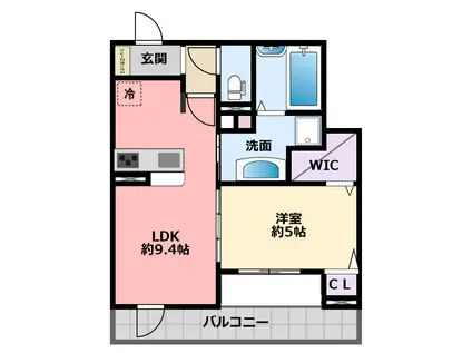 アベニール西宮北口(1LDK/1階)の間取り写真
