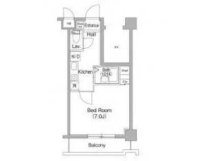 プライムアーバン行徳II(1K/2階)の間取り写真