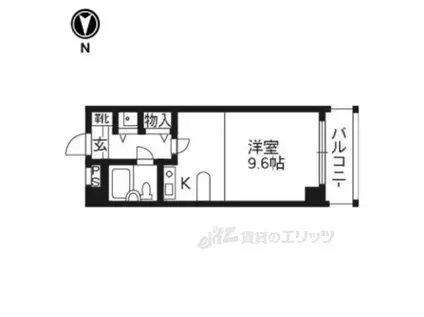 DETOM-1烏丸五条(ワンルーム/6階)の間取り写真