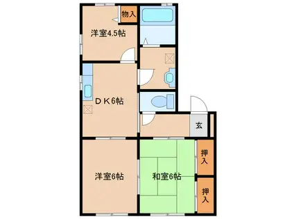 ルーラルニューB(3DK/2階)の間取り写真