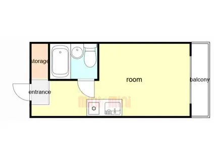 アンファンドゥマリー(ワンルーム/3階)の間取り写真