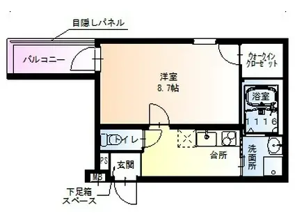 フジパレス堺東Ⅴ番館(1K/3階)の間取り写真