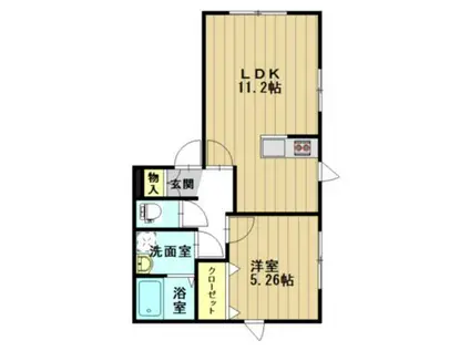 NOURE WASEDA(1LDK/2階)の間取り写真