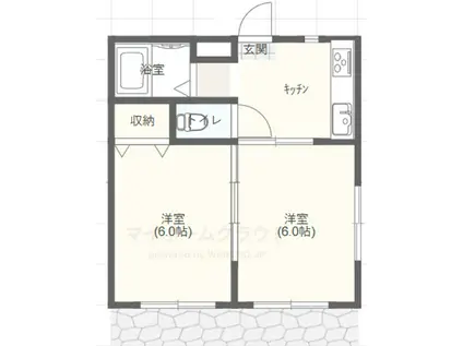 レジデンス伊興(2K/2階)の間取り写真