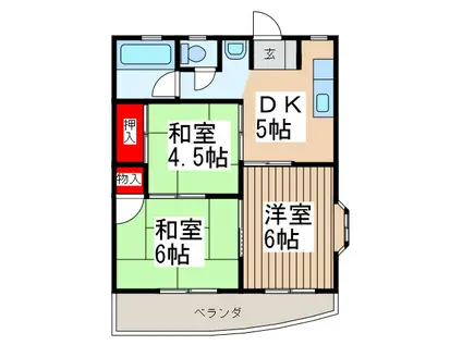 エクセルオグラ(3DK/2階)の間取り写真