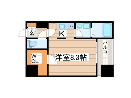 プライムアーバン仙台北目町(ワンルーム/2階)の間取り写真