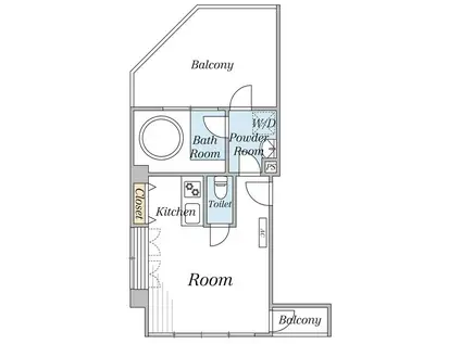 ラ カーサ ミラン(ワンルーム/4階)の間取り写真