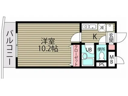 ダイヤマンション(1K/4階)の間取り写真