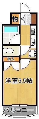 パークヒル L棟(1K/1階)の間取り写真