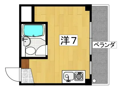 サンシャイン香里園II(ワンルーム/4階)の間取り写真