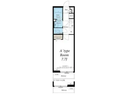 リブリ・ANGEL狛江III(1K/3階)の間取り写真