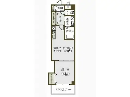 MAISON DO MIYABI(1LDK/3階)の間取り写真