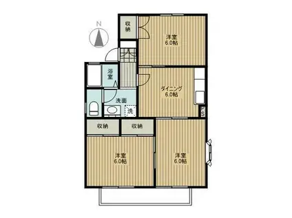 サニーコーポ(3DK/1階)の間取り写真