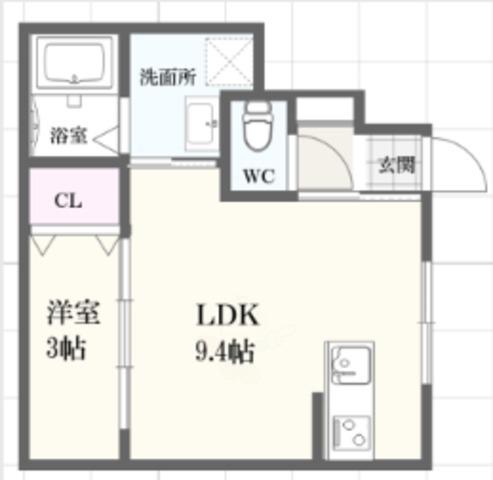 ボヌール妻鹿駅前(1LDK/1階)の間取り写真