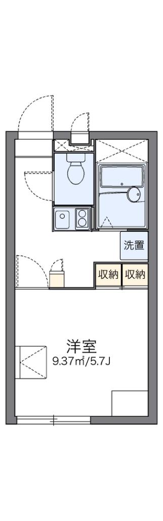 レオパレス南二条(1K/2階)の間取り写真