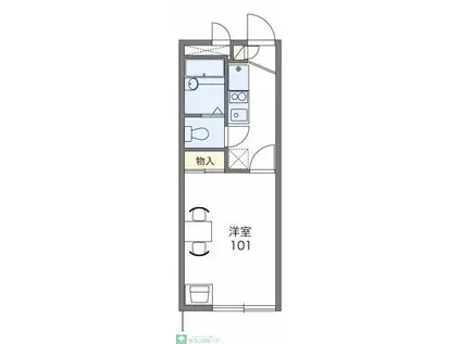 レオパレスフレッシュIV(1K/1階)の間取り写真