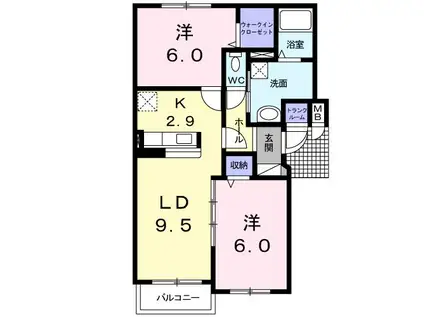 ファーストレジデンス(2LDK/3階)の間取り写真