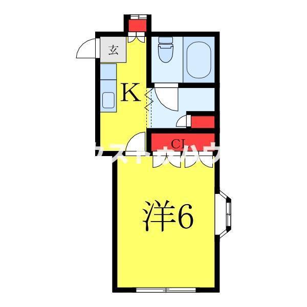 篠原マンション(1K/1階)の間取り写真