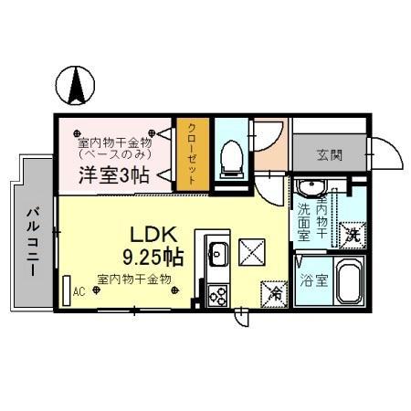 パルパレス(1LDK/1階)の間取り写真