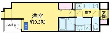 W-GATES TOWER (1K/6階)の間取り写真