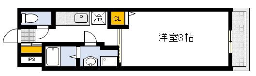 PLEIN SOLEIL 東霞町(1K/1階)の間取り写真