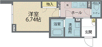 SOIL(1K/1階)の間取り写真