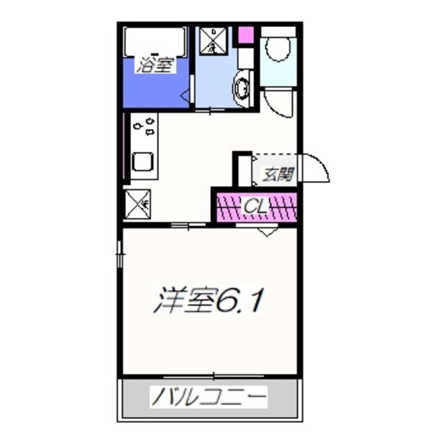 VILLA北花田D-ROOM(1K/2階)の間取り写真