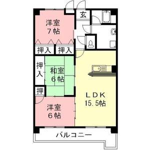 ヴェルド・ミール・アサノ(3LDK/2階)の間取り写真