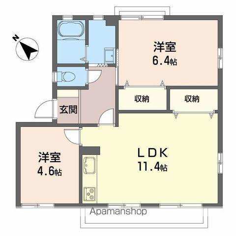 和歌山県岩出市 2階建 築37年(2LDK/2階)の間取り写真