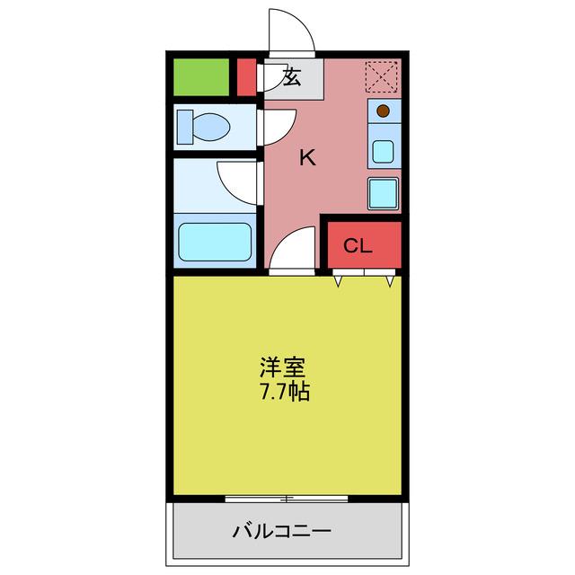 ハイムコスモス(1K/3階)の間取り写真