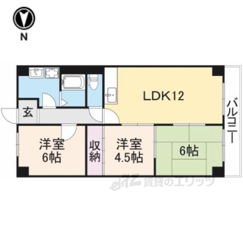 サンマリンニチベン(3LDK/2階)の間取り写真