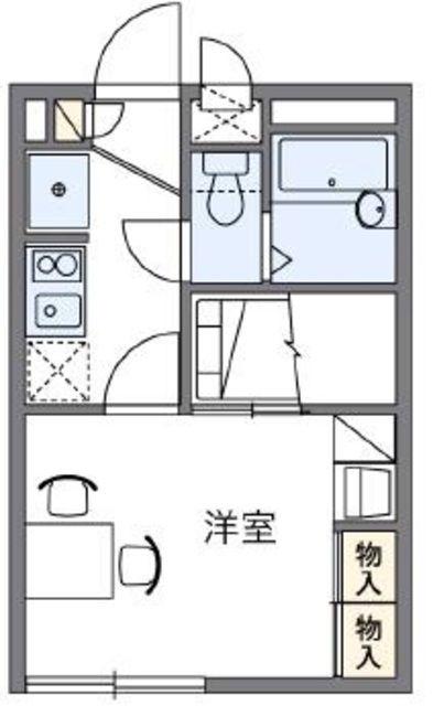 レオパレスドリーミング ヒルズ(1K/1階)の間取り写真